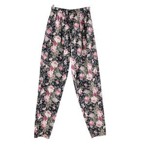 Vintage Allen Allen Floral High Rise Grannycore Pants Womens Size Medium Fairy